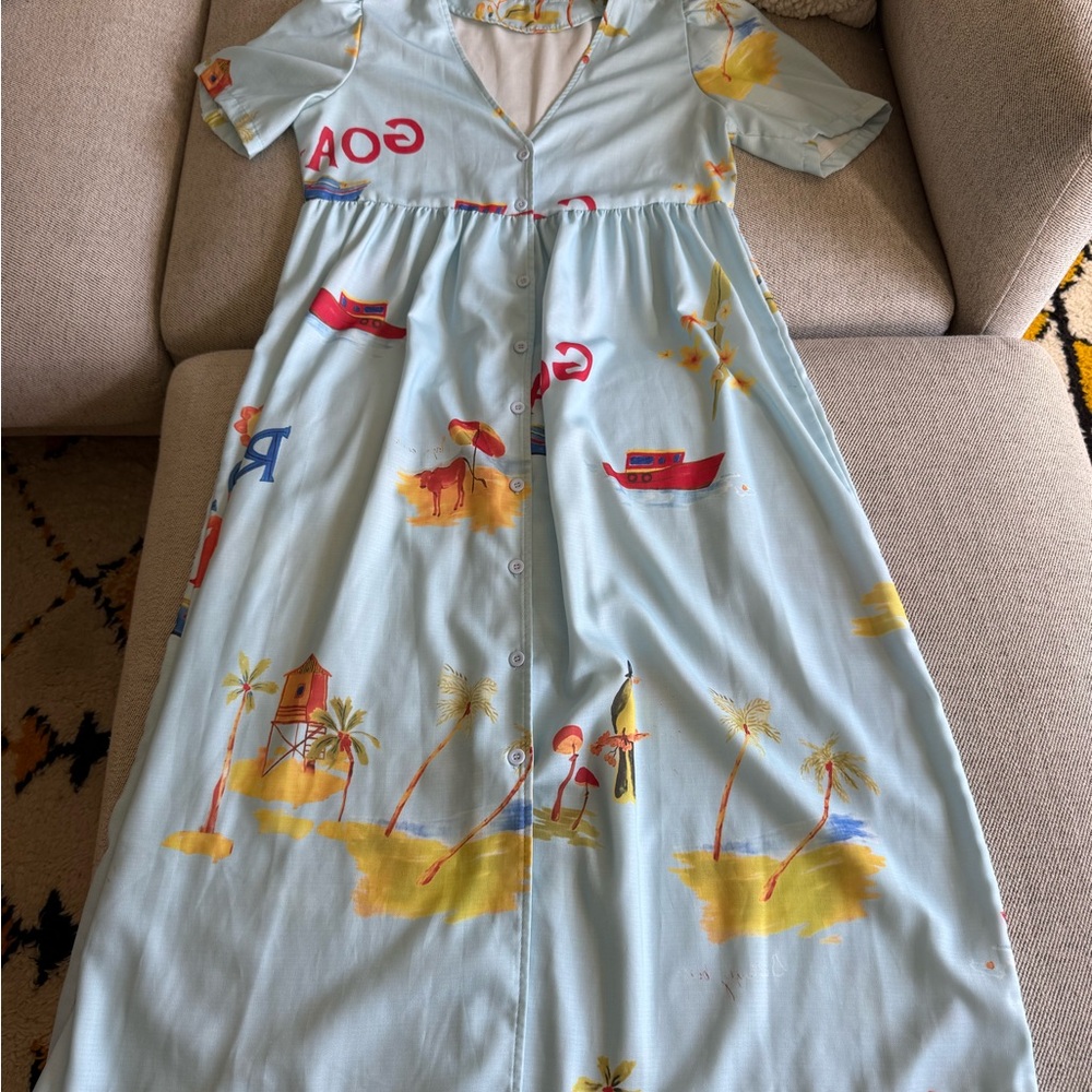 Tropical Print Dress